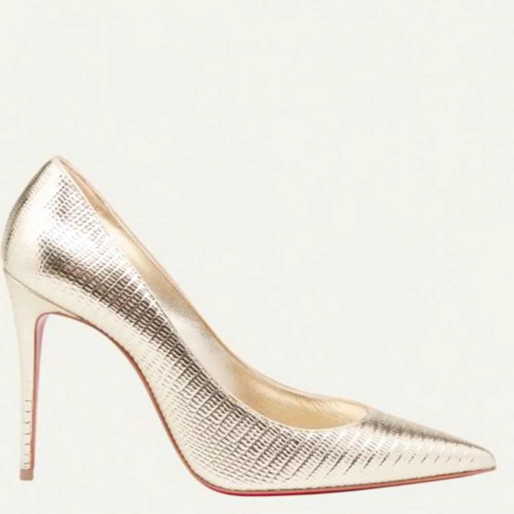 NIB Christian Louboutin Kate 100 Gold